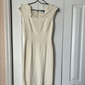 ANTONIO MELANI Cream Midi Dress with Elegant Charm